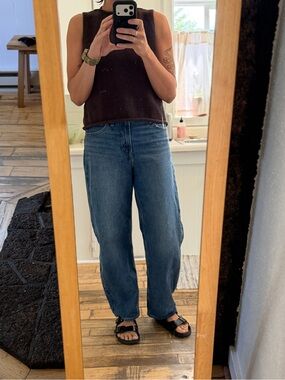 GAP Medium Blue Barrel Jeans